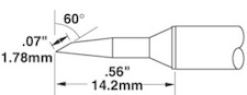 Solder Tip, Smart Heat PowerTips, STTC-047Metcal  